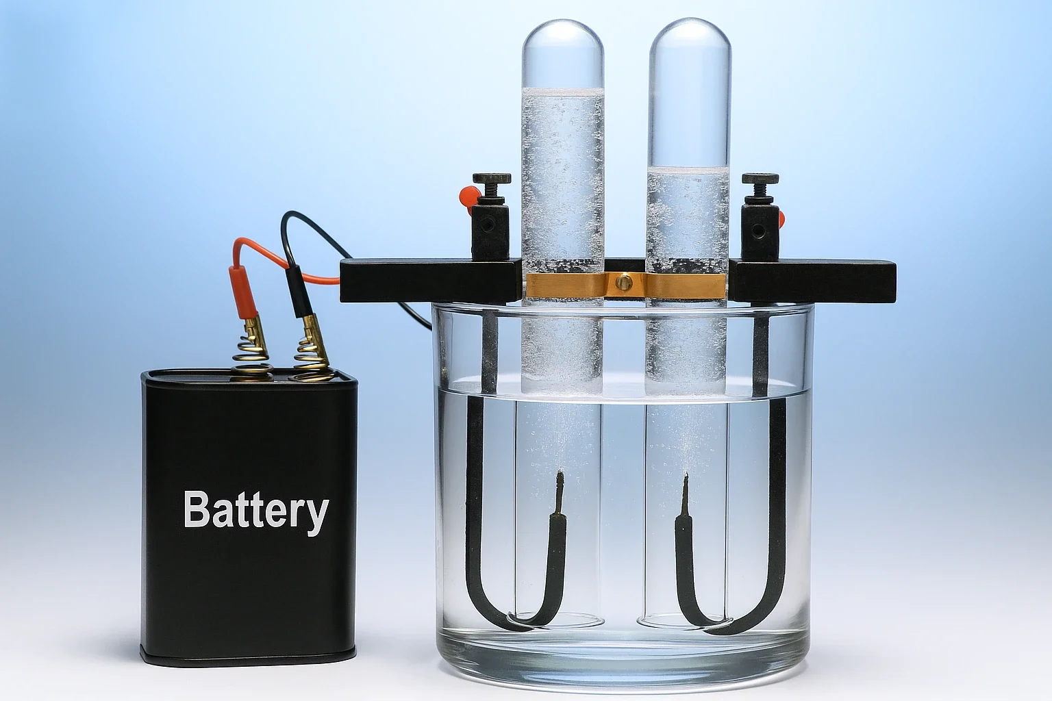 разложение воды током